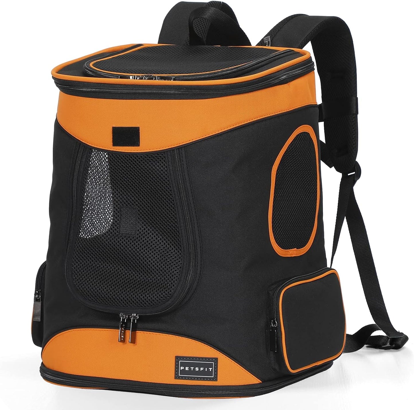 Petsfit Cat Backpack Carrier with Soft Plush Mat, Cross Ventilation Design, Dog Backpack Easy Fit for Travel Camping Hiking, Hold Pets up to 22 Lbs