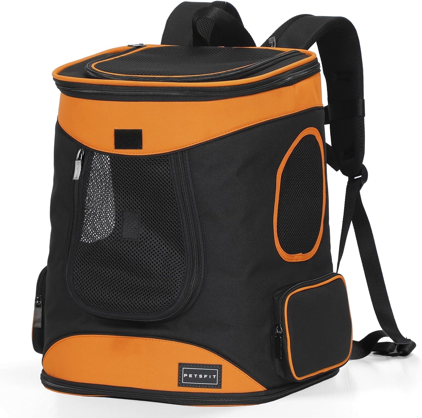 Petsfit Cat Backpack Carrier with Soft Plush Mat, Cross Ventilation Design, Dog Backpack Easy Fit for Travel Camping Hiking, Hold Pets up to 22 Lbs