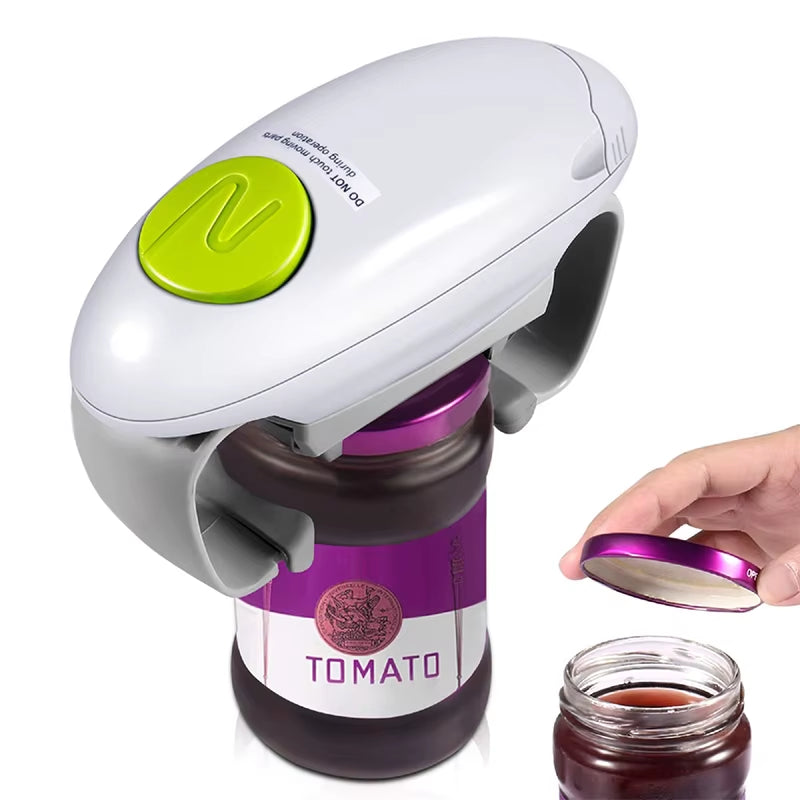 Household Automatic Jar Opener Electric Bottle Opener Electric Binaural Can Opener One-Button Automatic Bottle Cap Opening
