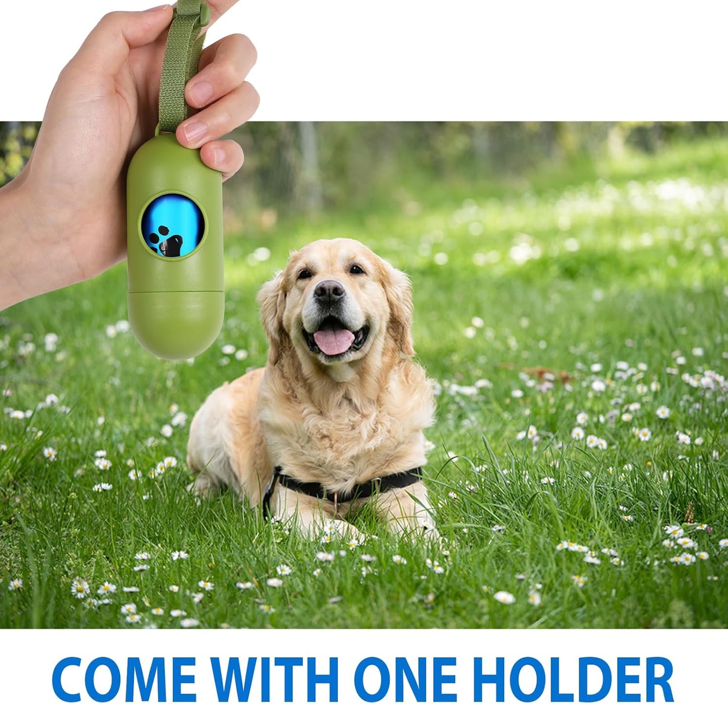 Dog Poop Bag Rolls -540 Count Dog Poop Bags with Dispenser – Extra Thick & Leakproof | Scented Blue