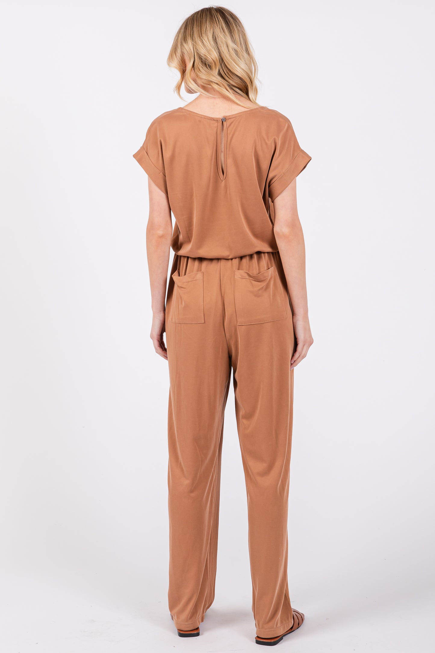 Jumpsuit aus Modal-Piqué im Relaxed Fit