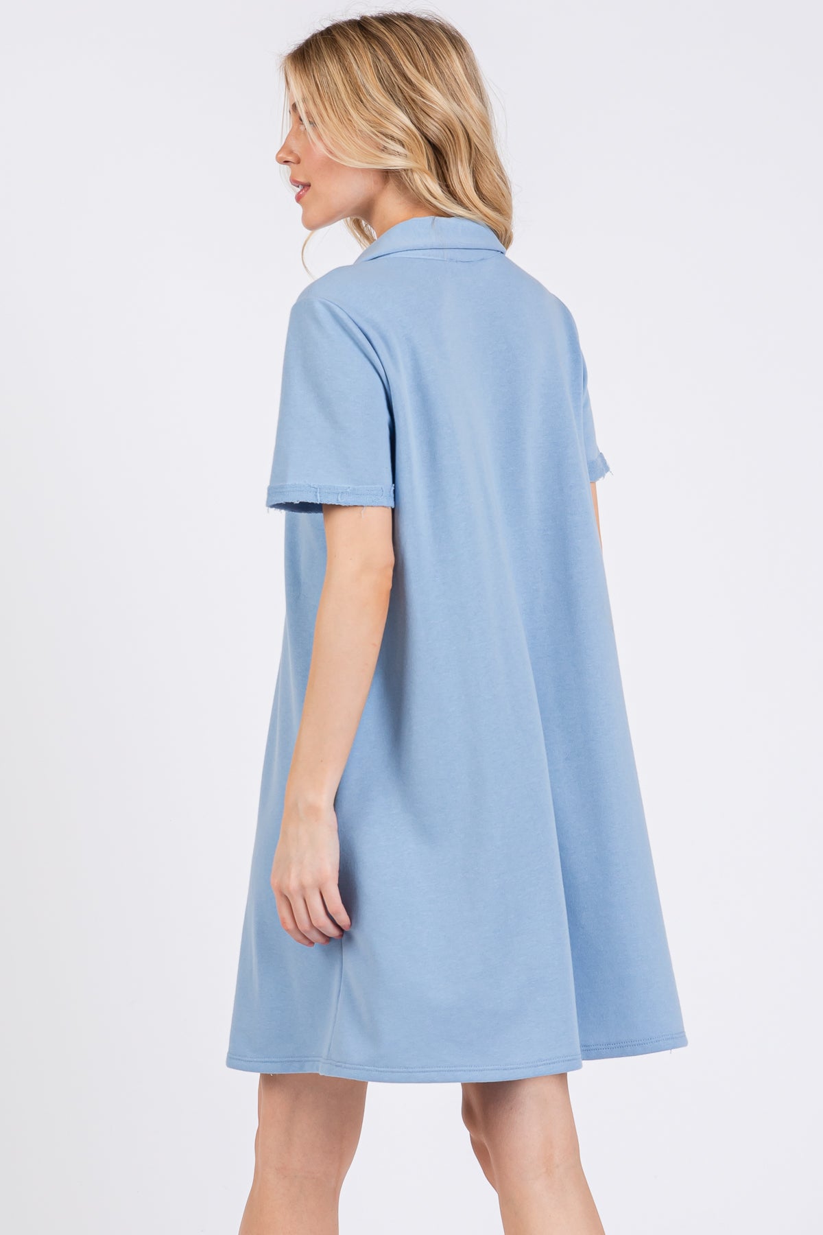 Collared Knit T-Shirt Dress – Effortless & Casual