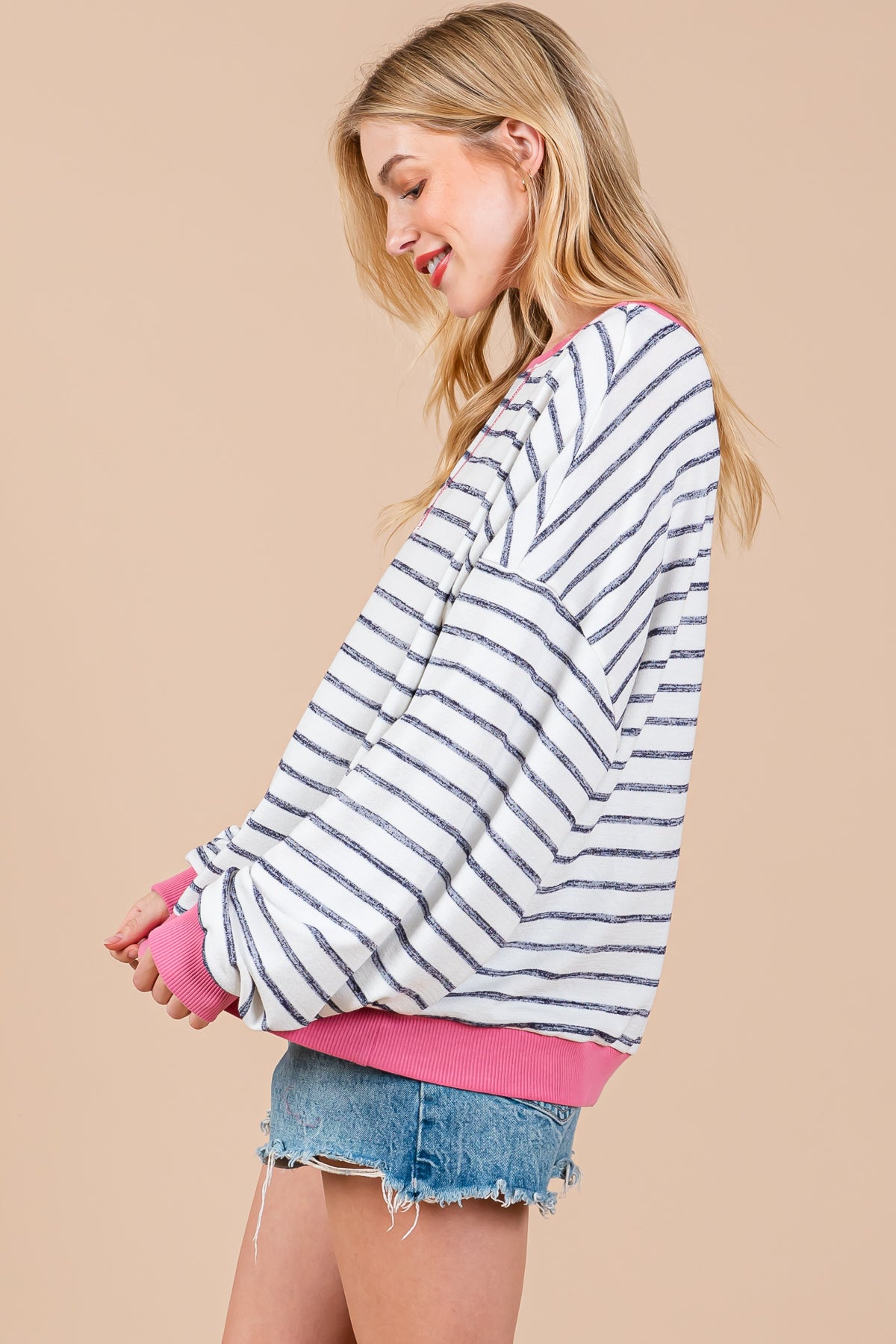Pull oversize rayé – Look décontracté et confortable au quotidien