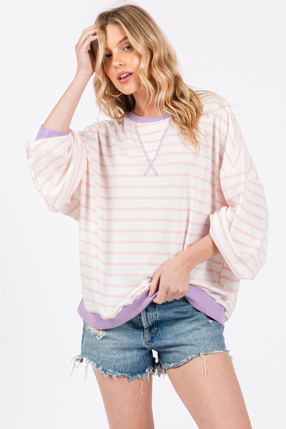 Pull oversize rayé – Look décontracté et confortable au quotidien