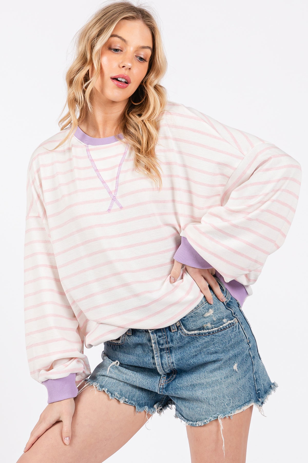 Pull oversize rayé – Look décontracté et confortable au quotidien