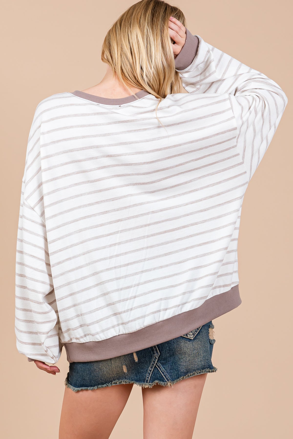 Pull oversize rayé – Look décontracté et confortable au quotidien