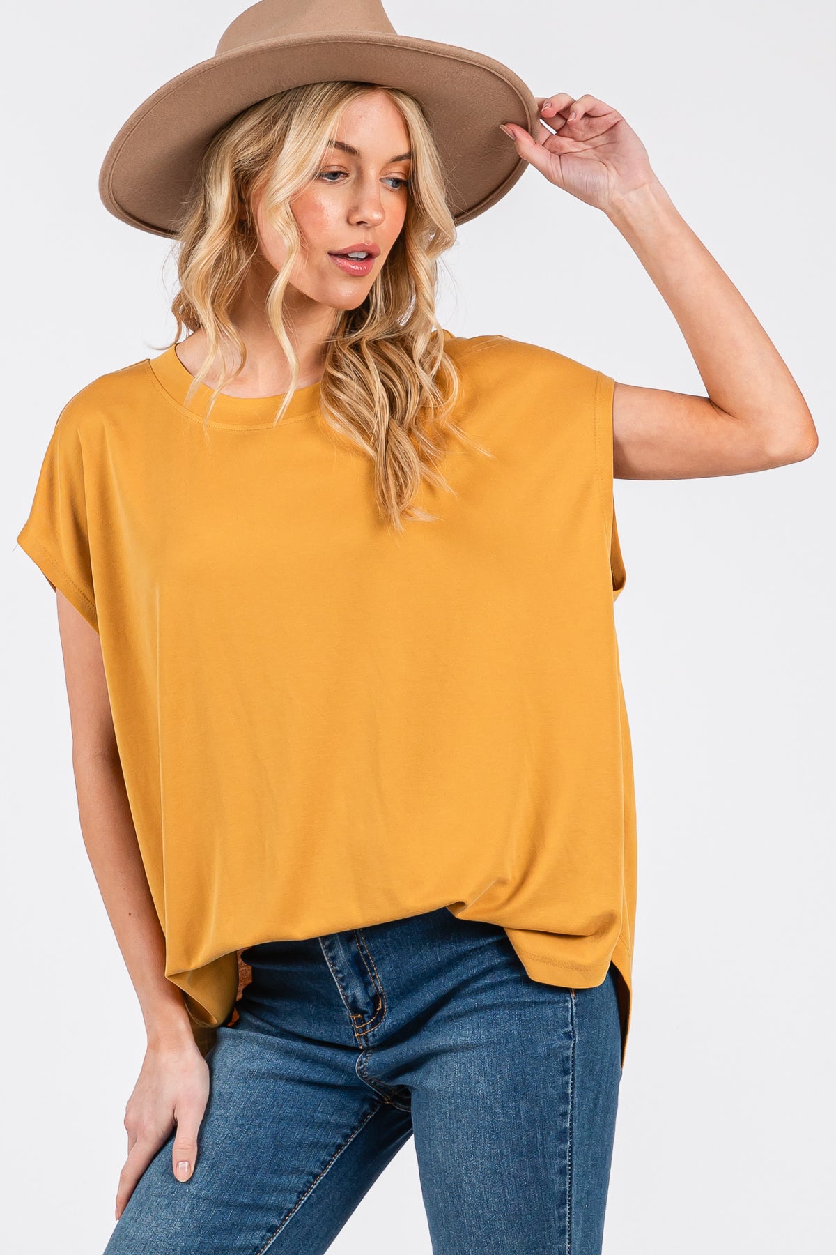 Relaxed Fit Modal Piqué Top