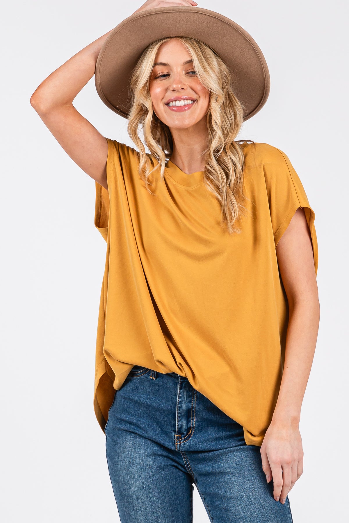 Relaxed Fit Modal Piqué Top