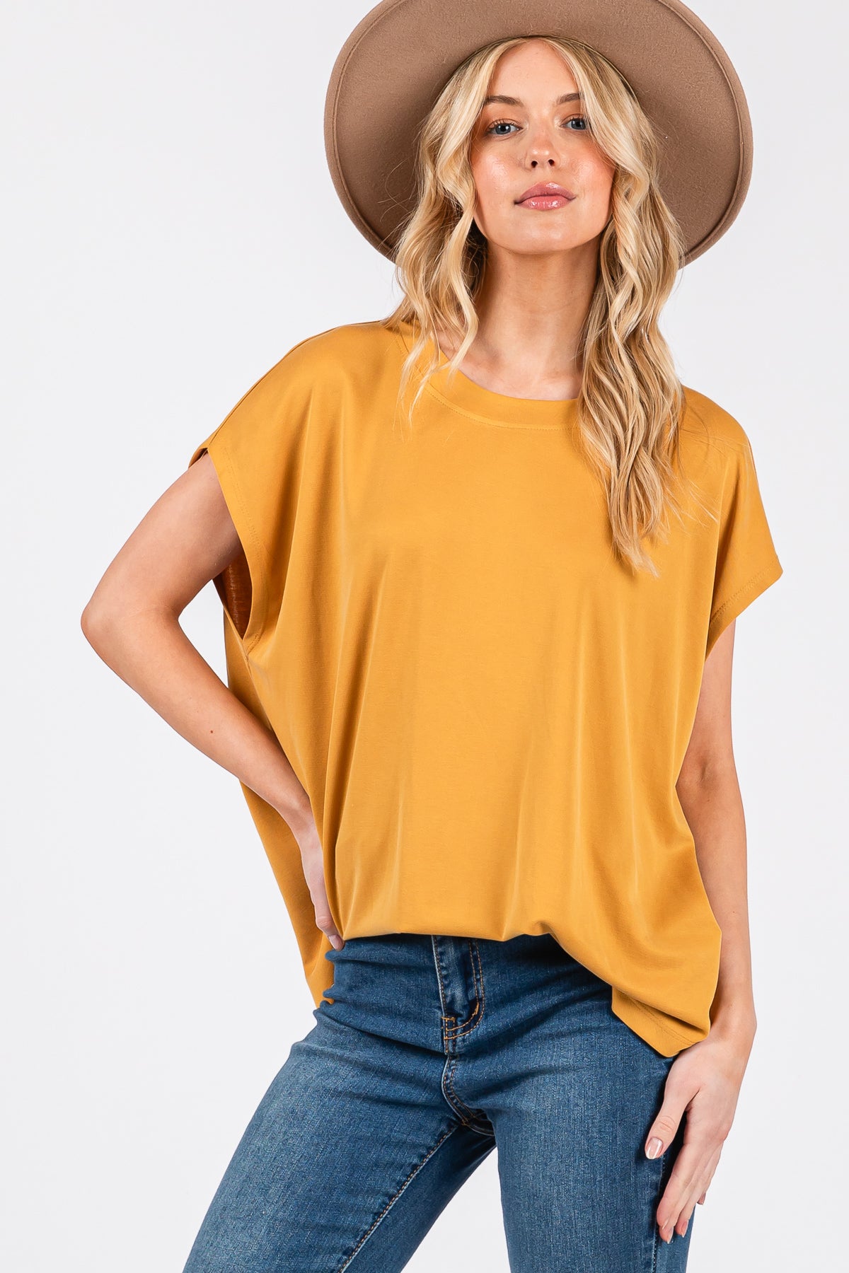 Relaxed Fit Modal Piqué Top