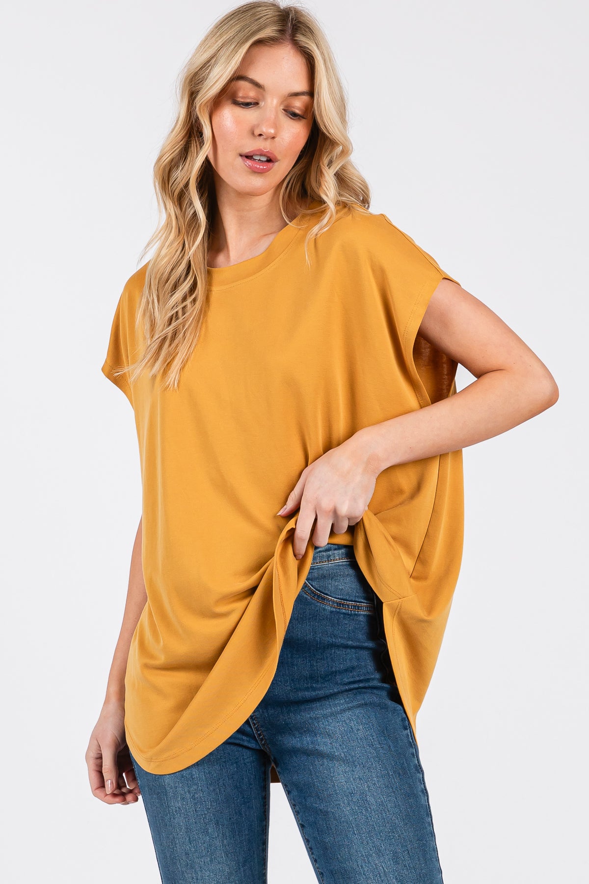Relaxed Fit Modal Piqué Top