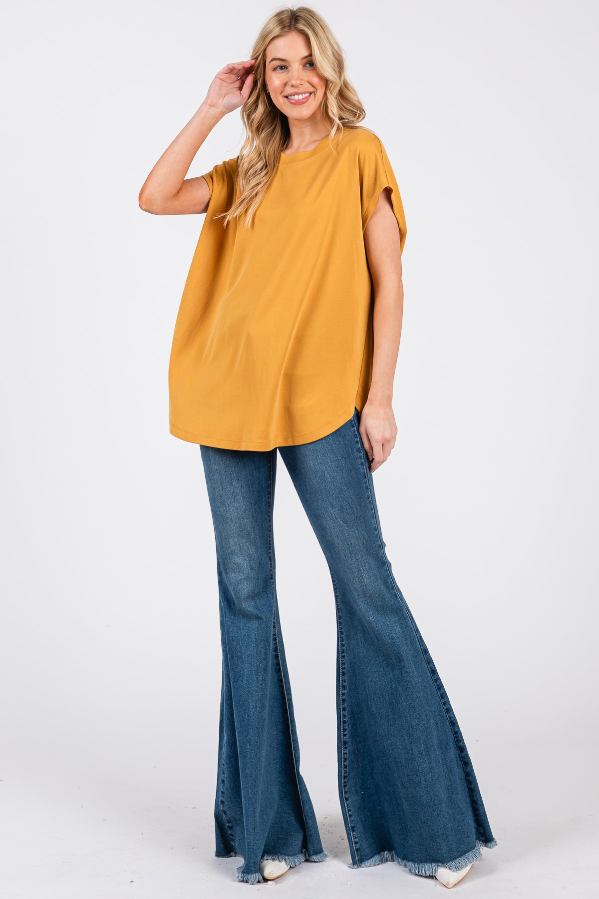 Relaxed Fit Modal Piqué Top