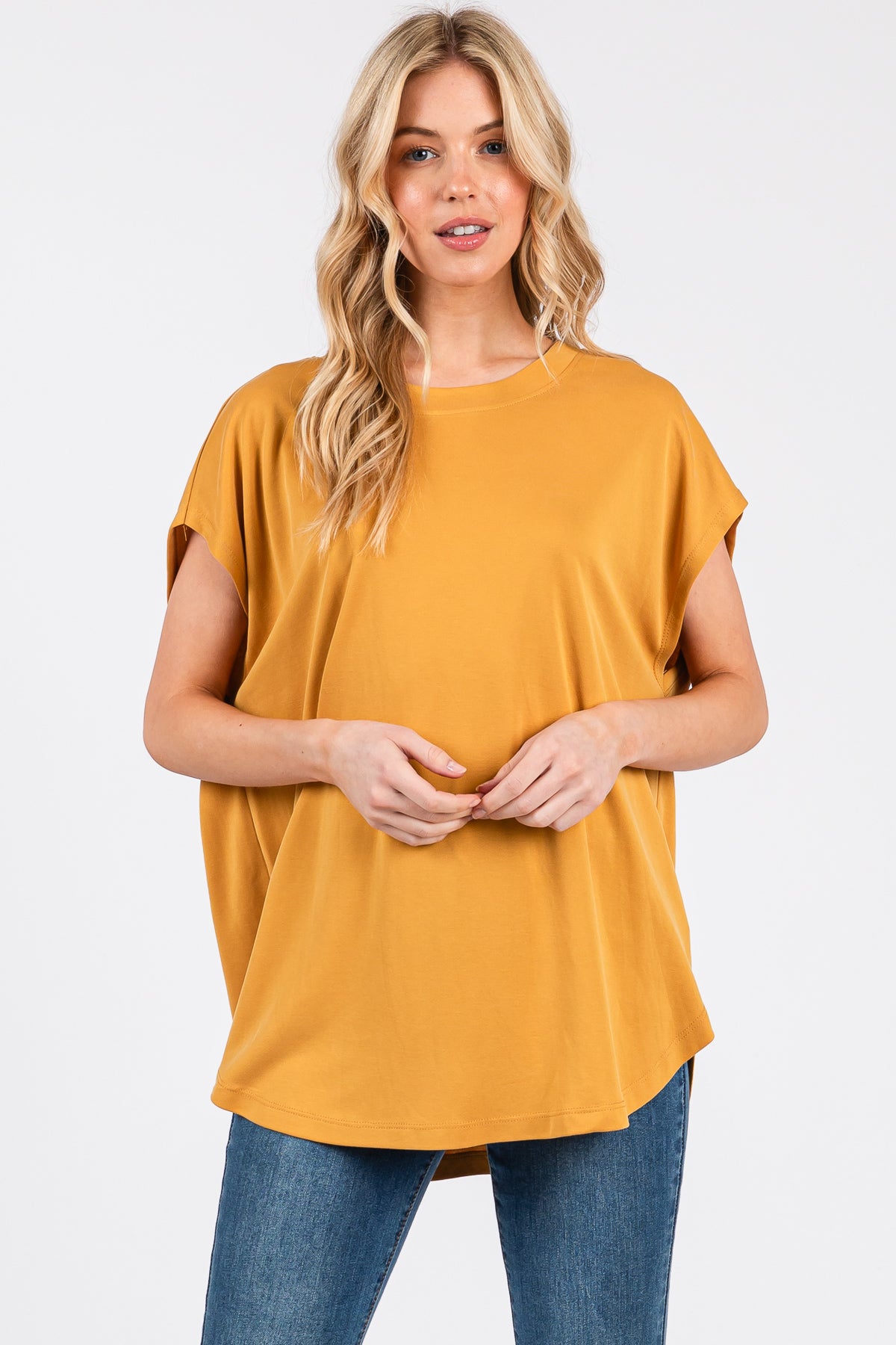 Relaxed Fit Modal Piqué Top