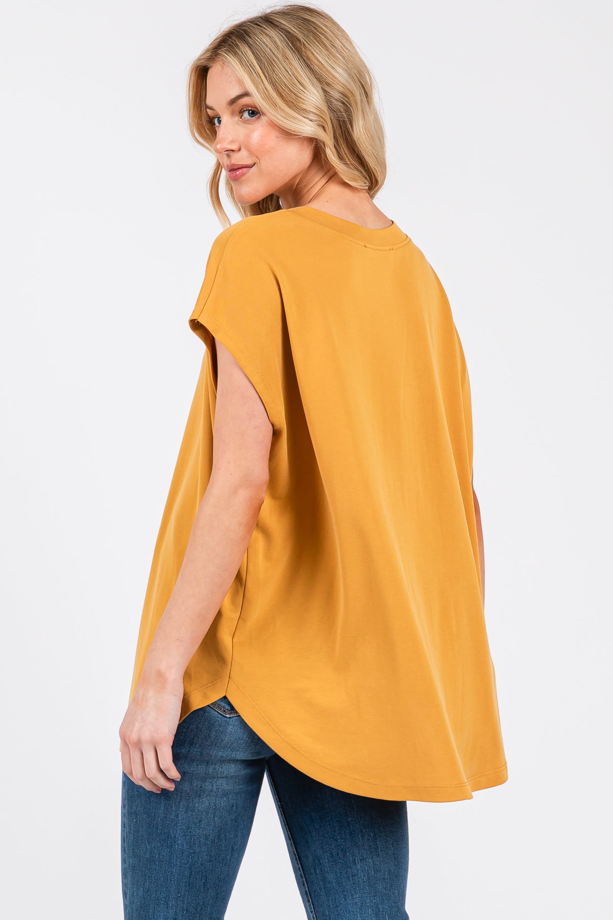 Relaxed Fit Modal Piqué Top