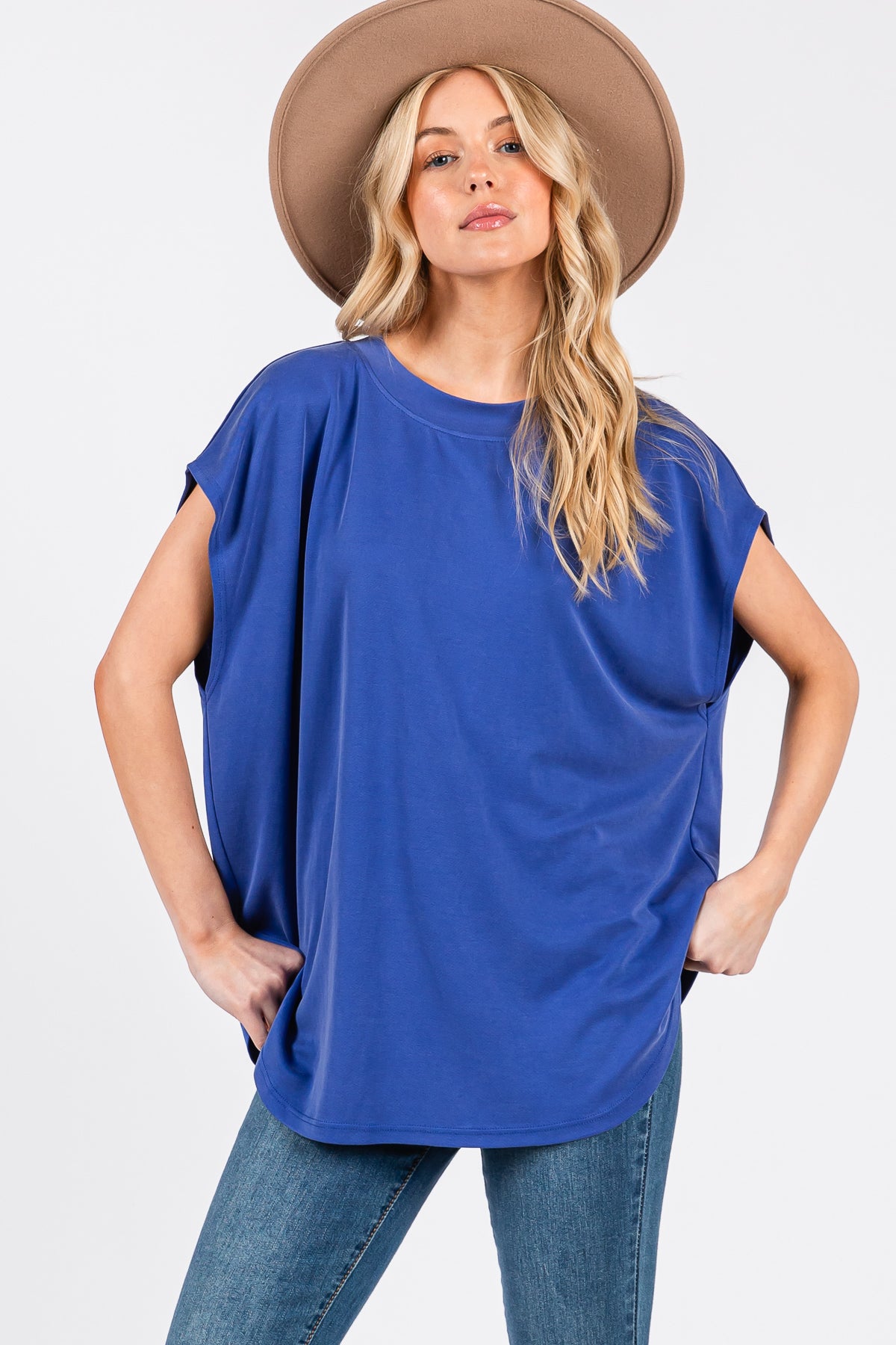 Relaxed Fit Modal Piqué Top