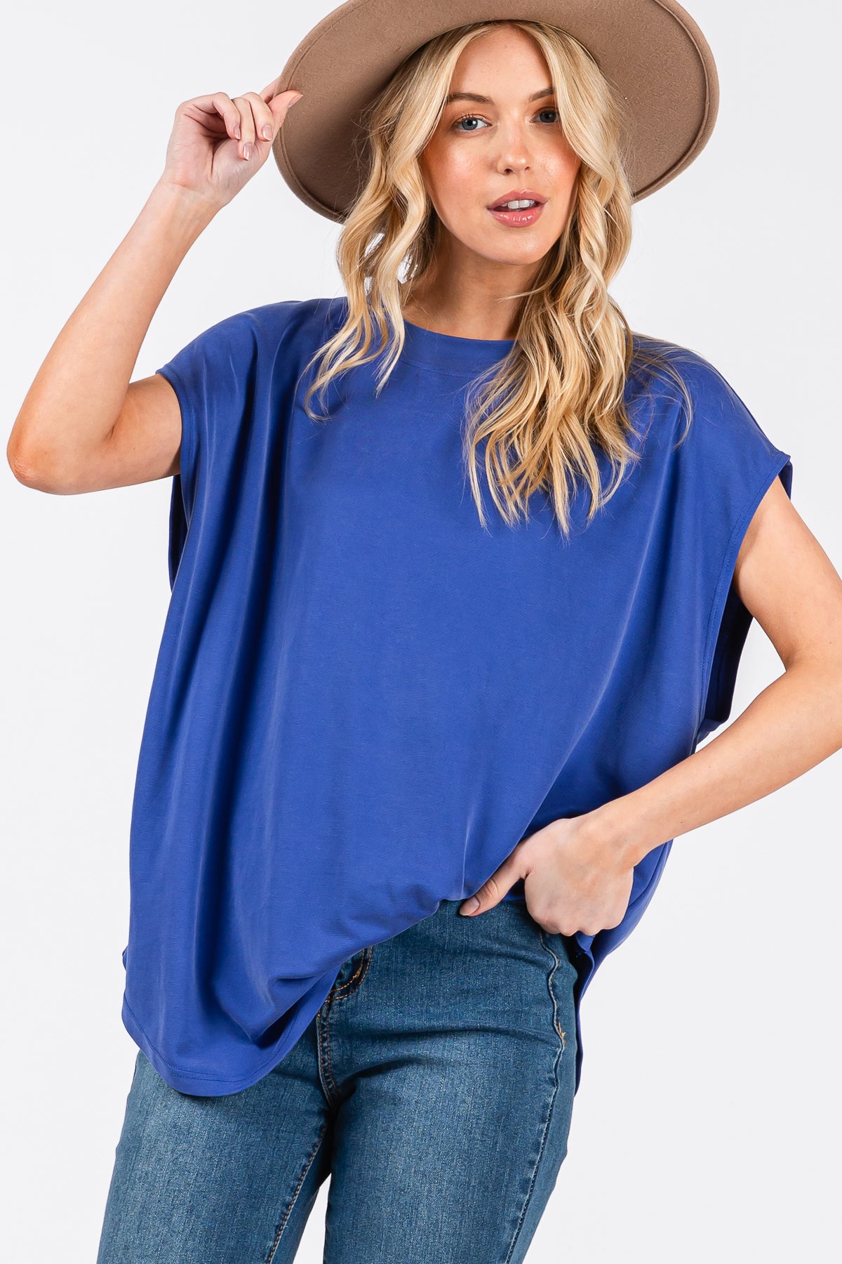 Relaxed Fit Modal Piqué Top
