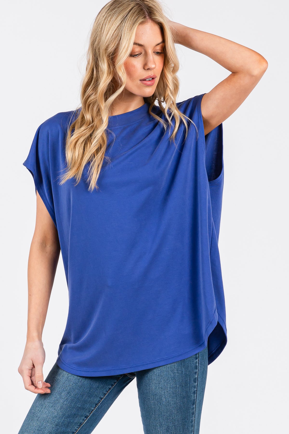 Relaxed Fit Modal Piqué Top