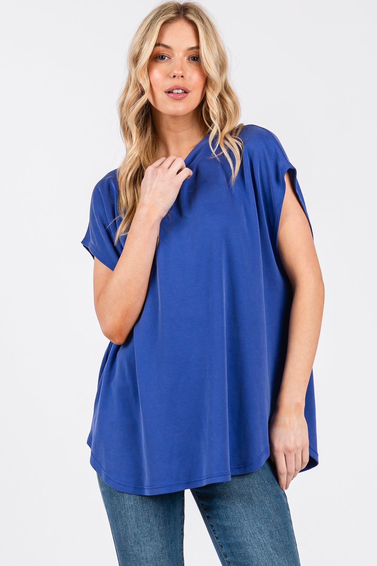 Relaxed Fit Modal Piqué Top