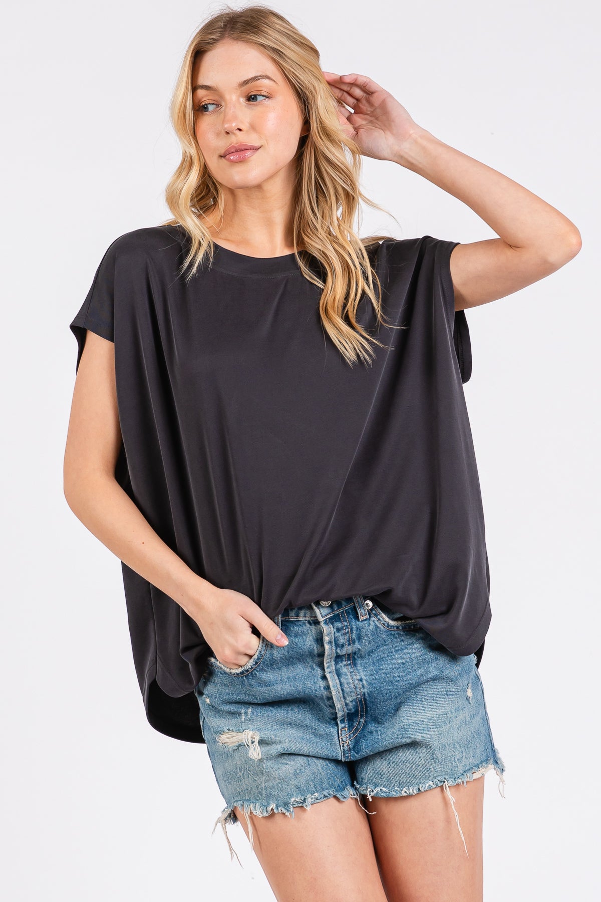 Relaxed Fit Modal Piqué Top