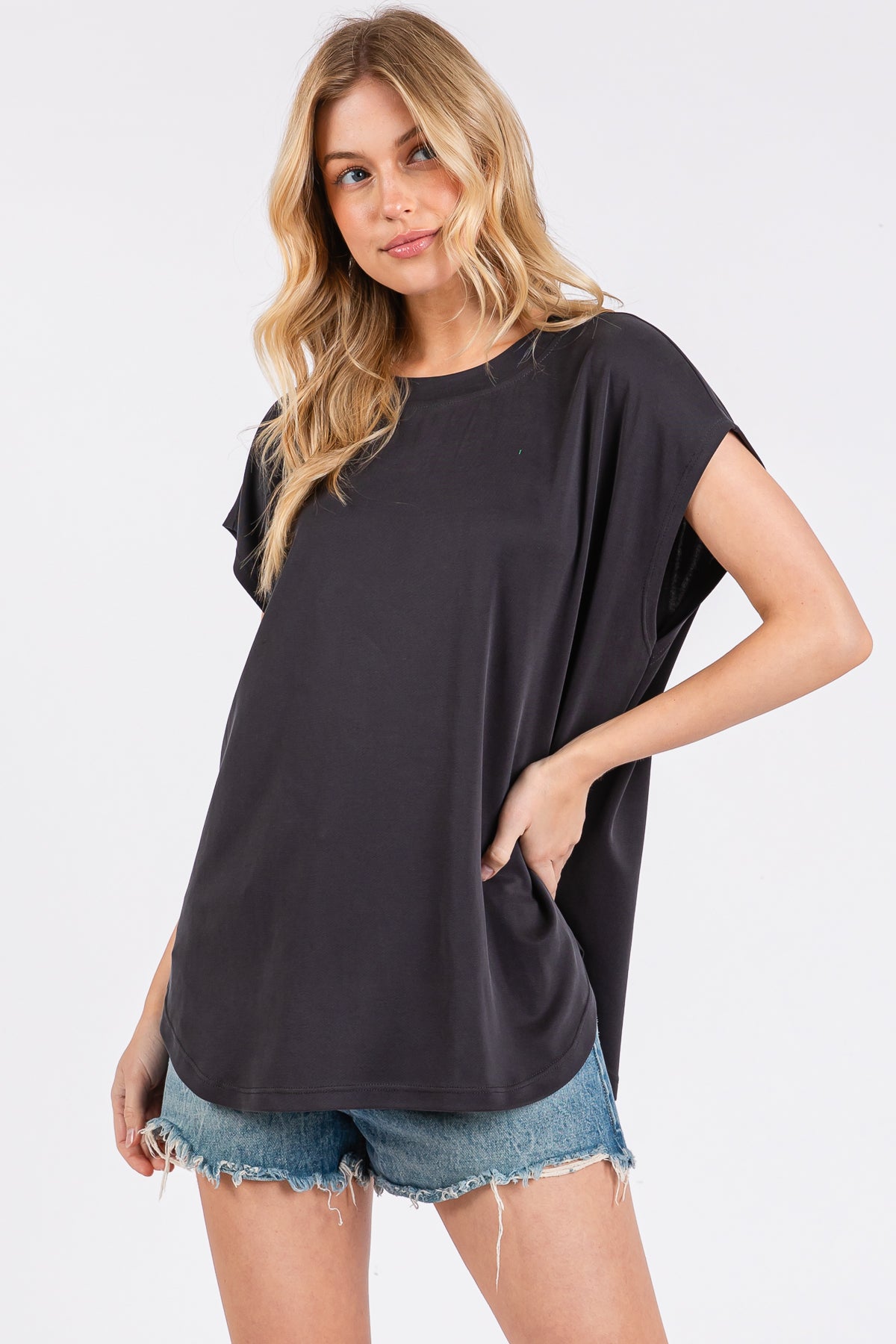 Relaxed Fit Modal Piqué Top