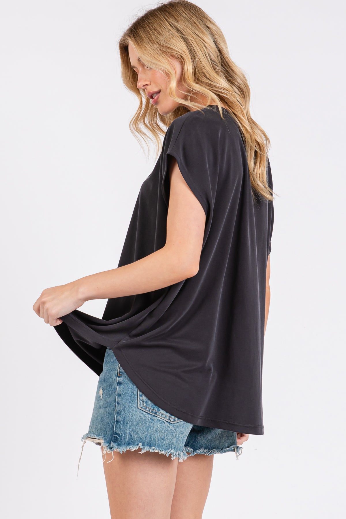 Relaxed Fit Modal Piqué Top