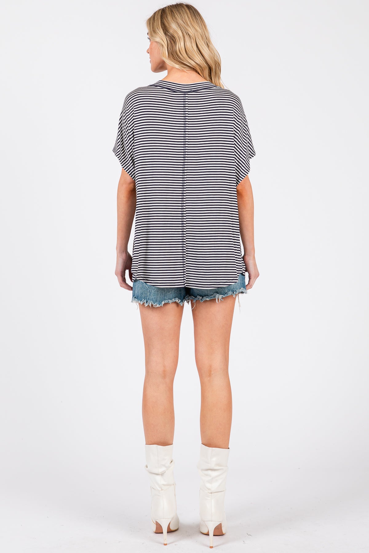 Rayon Striped Babydoll Top – Soft, Flowy & Effortless
