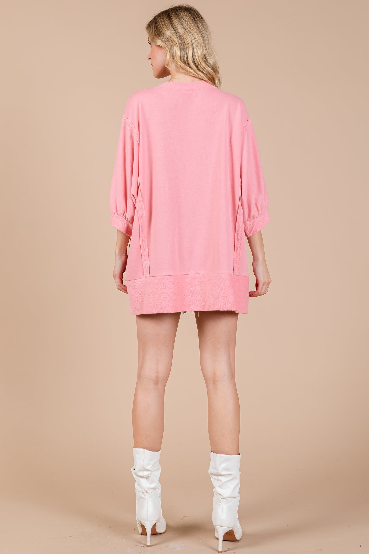 French Terry Oversized Pullover Top