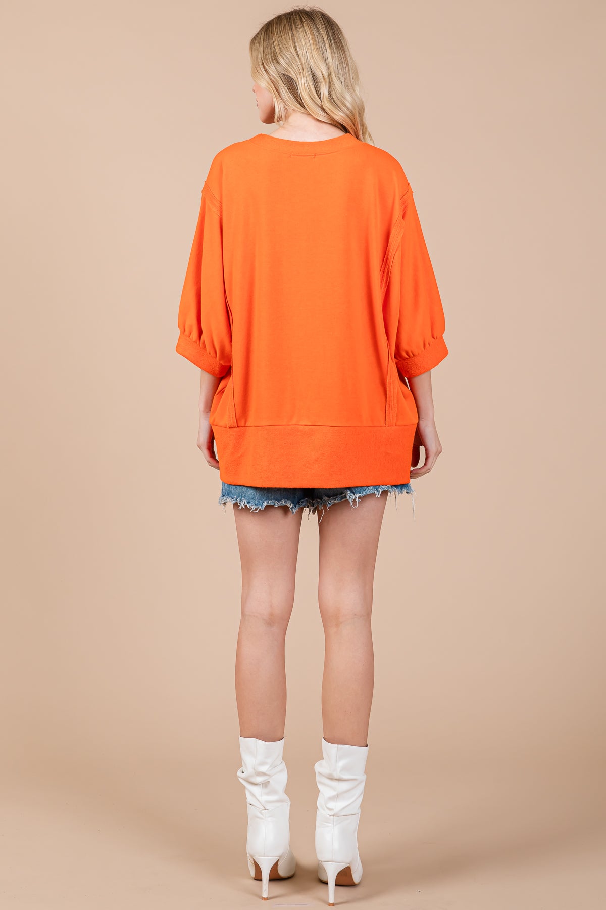 French Terry Oversized Pullover Top
