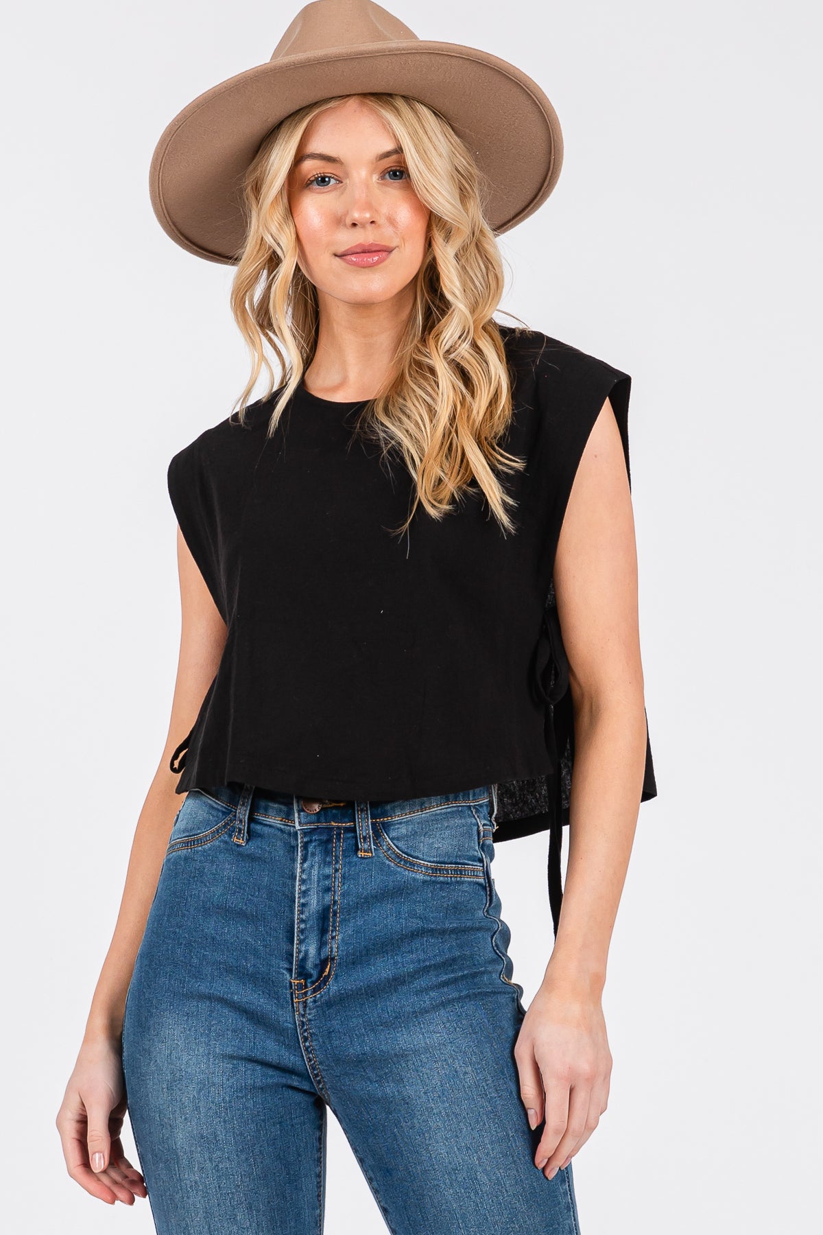 Side Tie Linen Crop Top – Minimal & Breezy