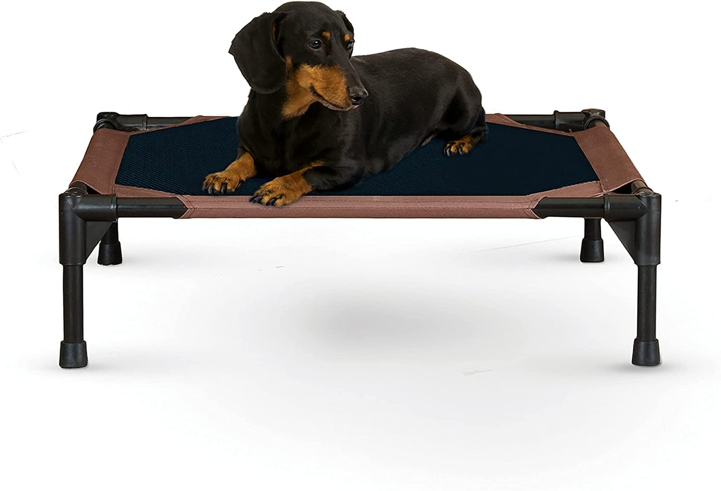 K&H Pet Products Outdoor Elevated Dog Cot, Breathable Cooling Elevated Cot Hammock Pet Bed for XL Dogs, Washable Mesh Cover, Raised Metal Frame, Collapsible, Portable - Extra-Large 50 X 32 Chocolate