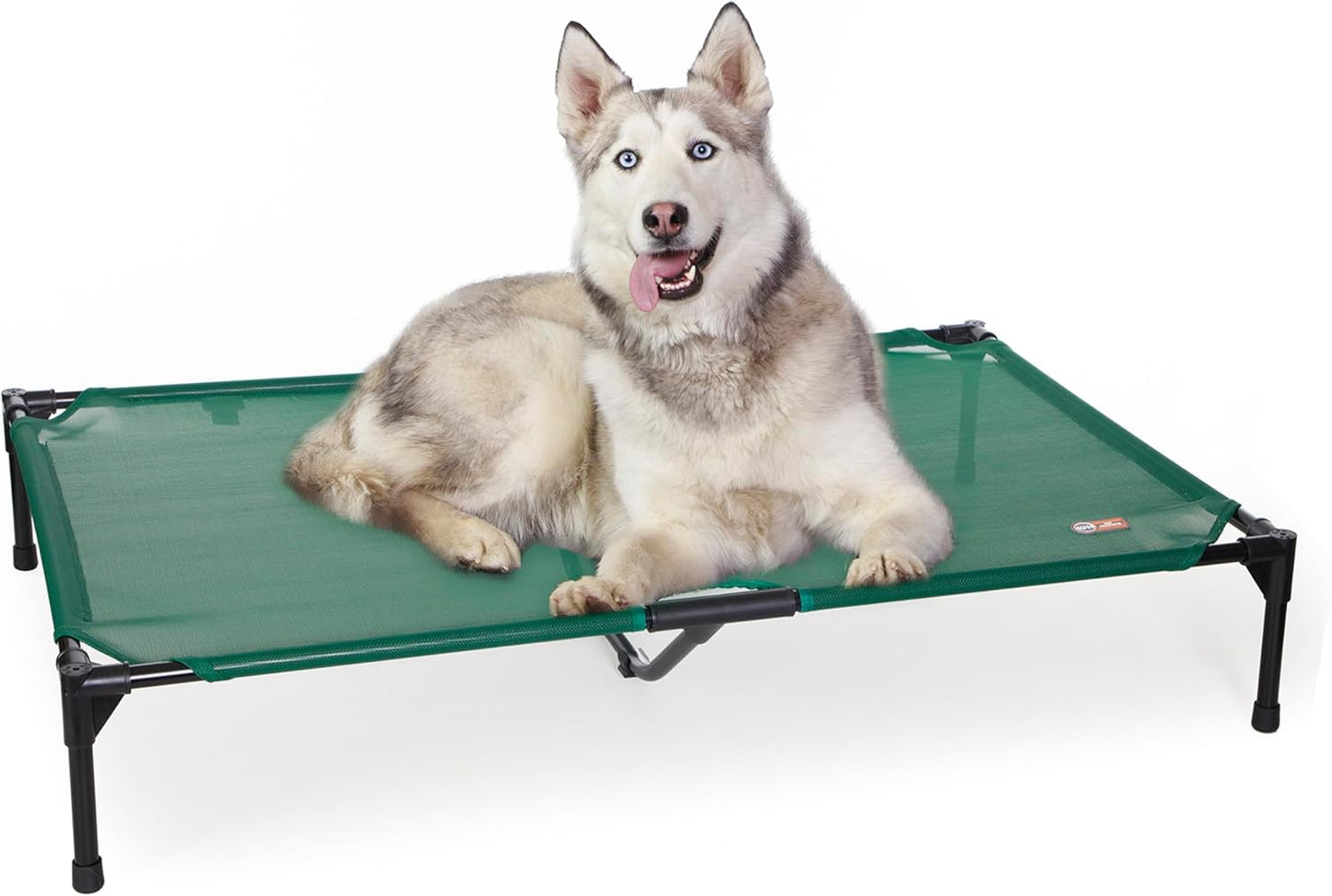 K&H Pet Products Outdoor Elevated Dog Cot, Breathable Cooling Elevated Cot Hammock Pet Bed for XL Dogs, Washable Mesh Cover, Raised Metal Frame, Collapsible, Portable - Extra-Large 50 X 32 Chocolate