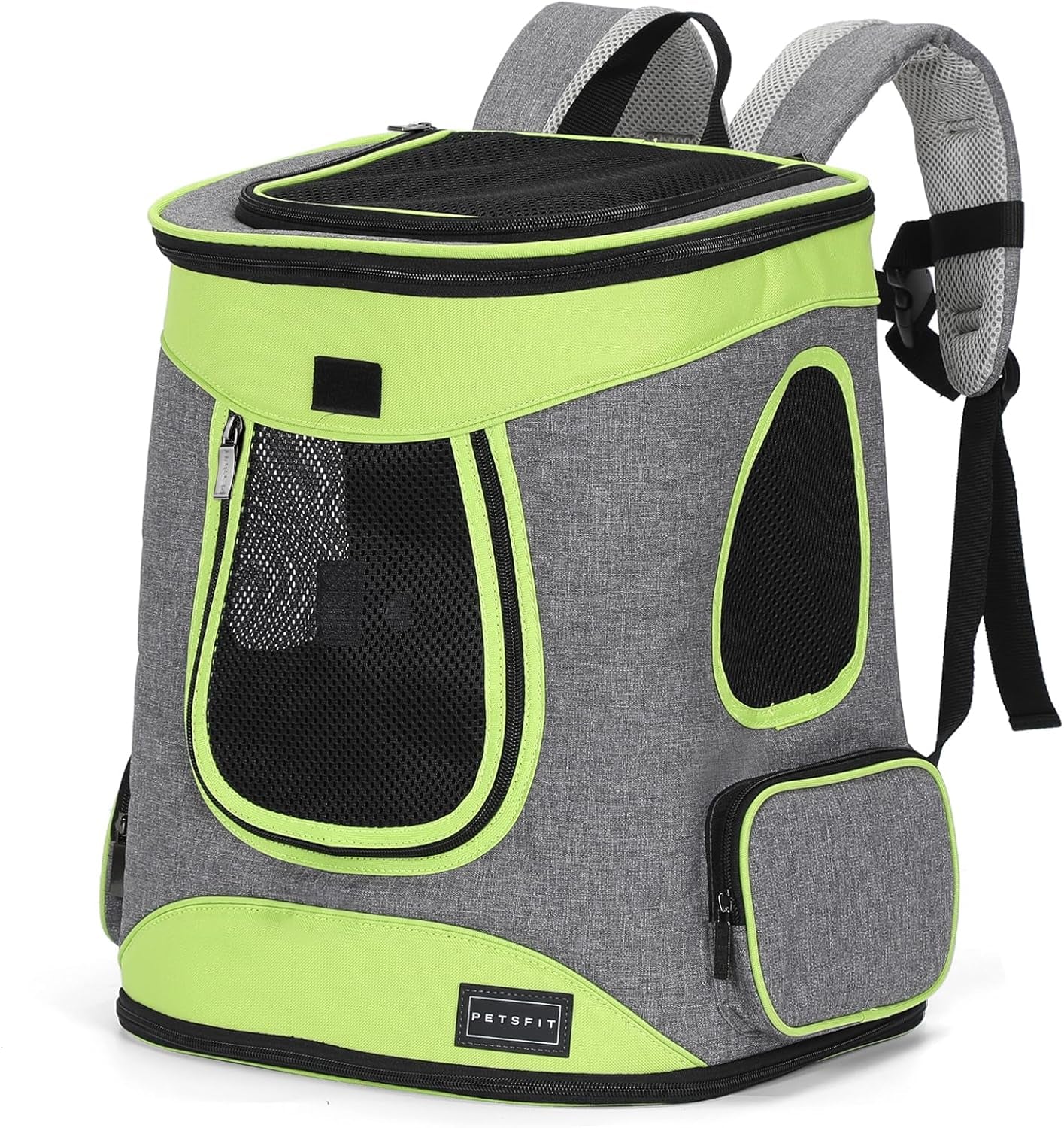 Petsfit Cat Backpack Carrier with Soft Plush Mat, Cross Ventilation Design, Dog Backpack Easy Fit for Travel Camping Hiking, Hold Pets up to 22 Lbs