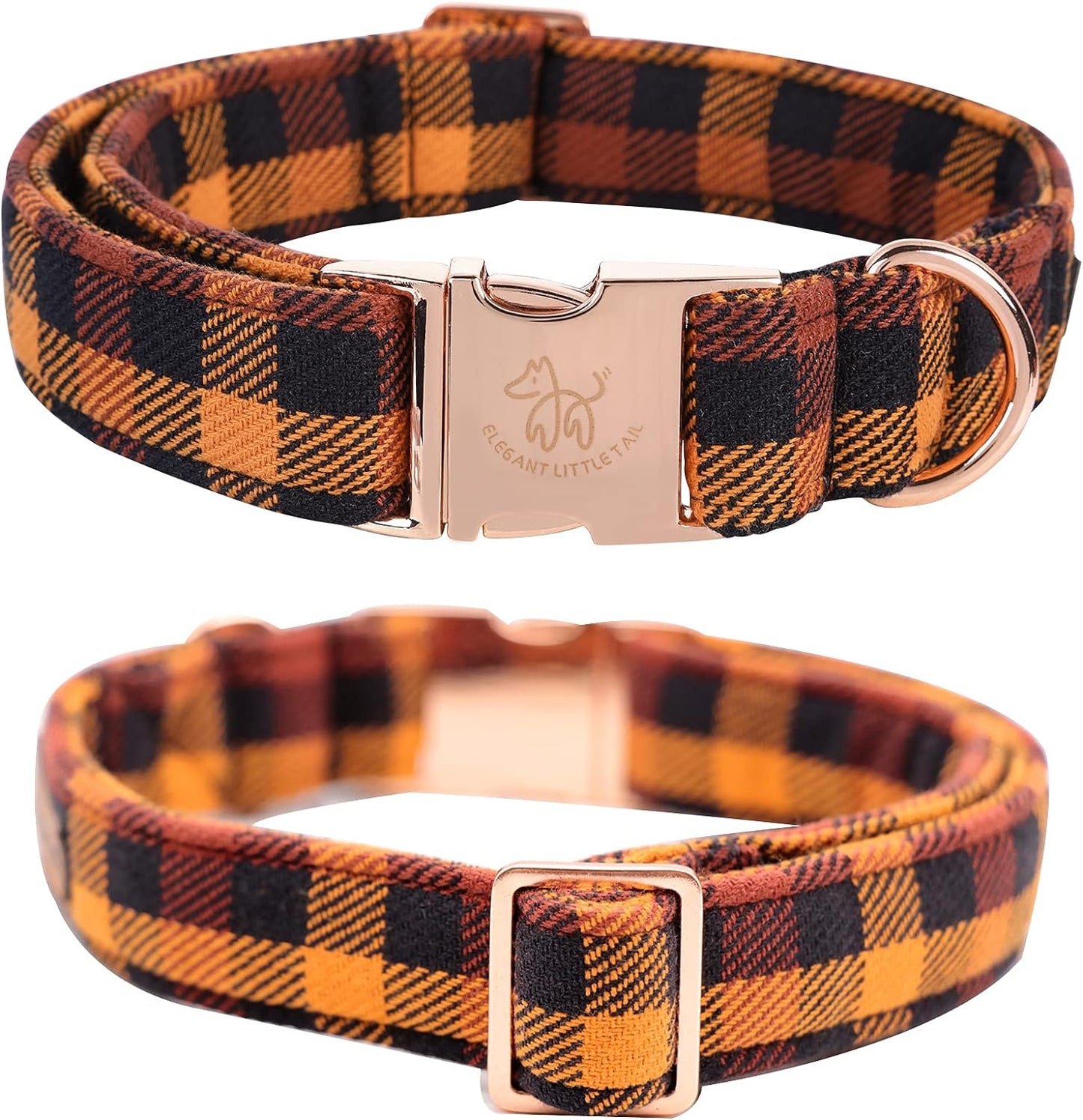 Elegant Little Tail Dog Collar with Bow, Bowtie Dog Collar, Adjustable Fall Dog Collars for Small Medium Large Dogs