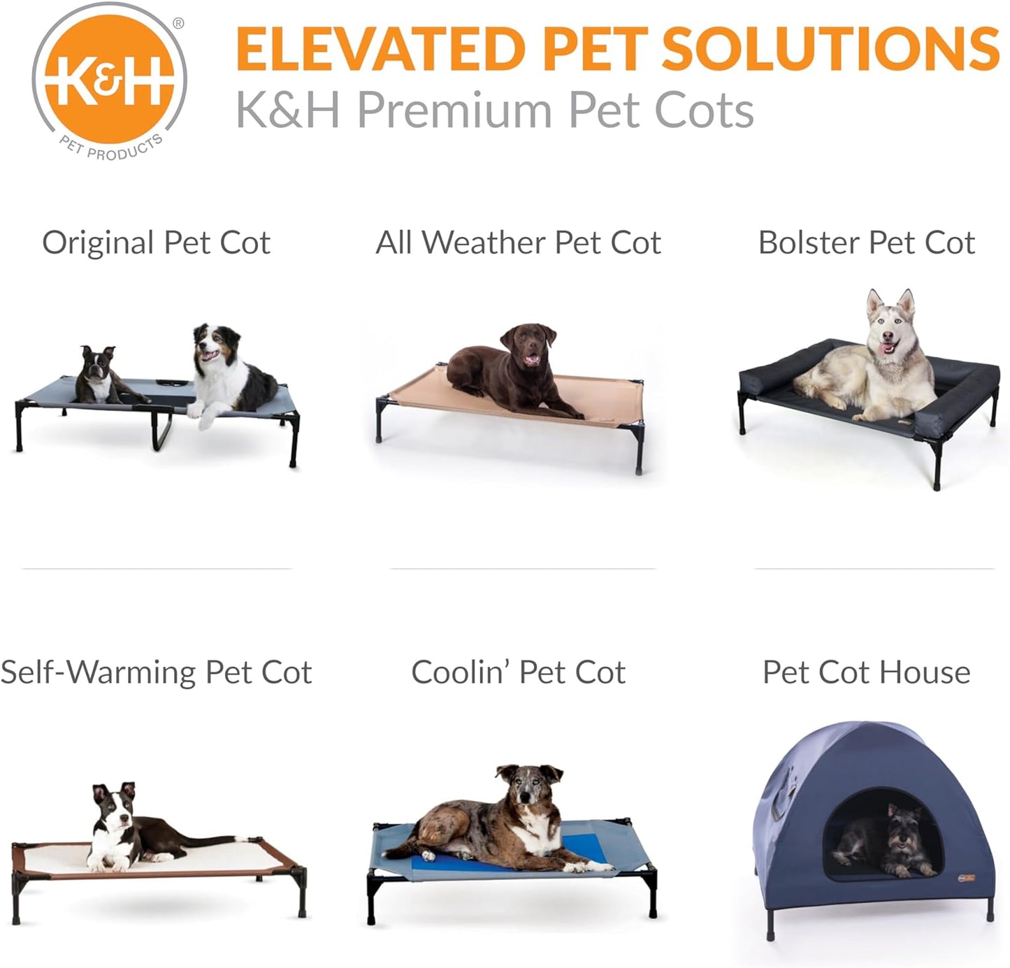 K&H Pet Products Outdoor Elevated Dog Cot, Breathable Cooling Elevated Cot Hammock Pet Bed for XL Dogs, Washable Mesh Cover, Raised Metal Frame, Collapsible, Portable - Extra-Large 50 X 32 Chocolate