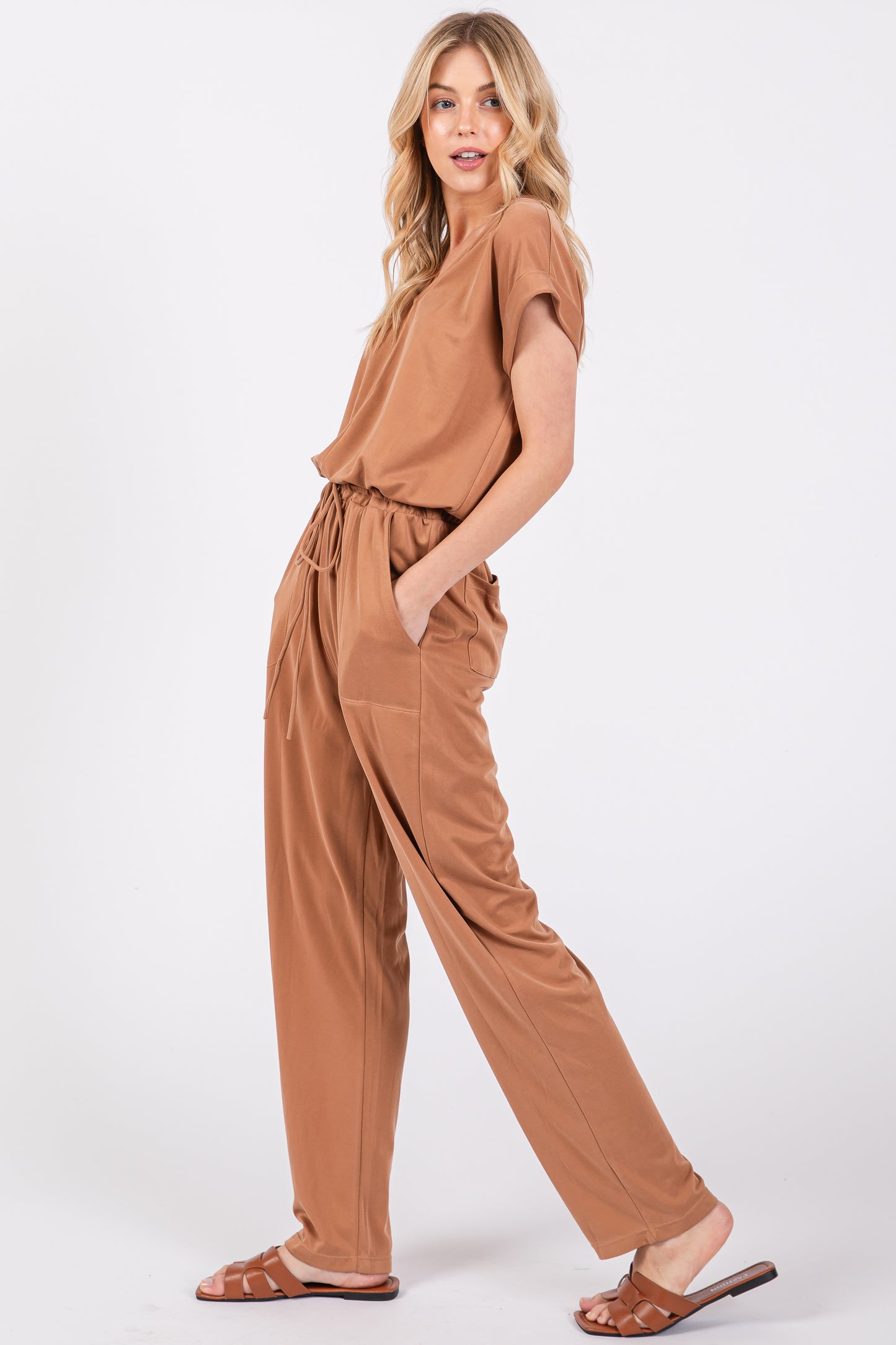Relaxed Fit Modal Piqué Jumpsuit