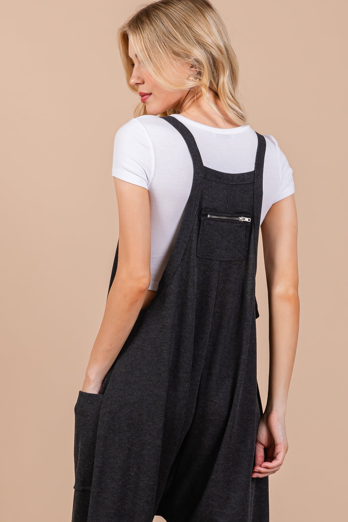 Salopette décontractée en tricot gaufré – Confort quotidien sans effort